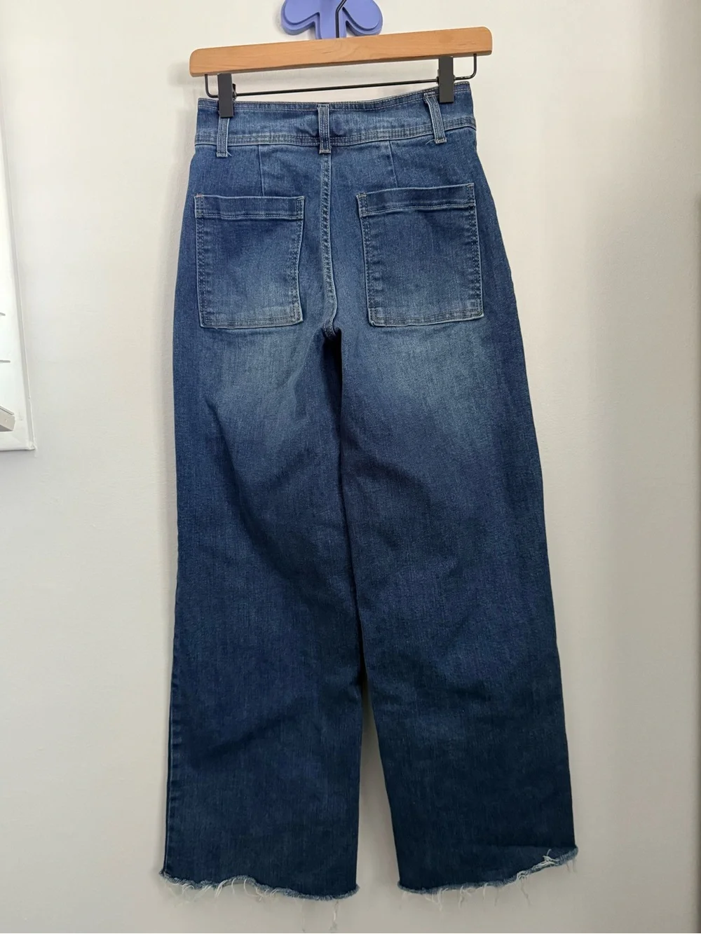 Oat 2/26 Wide Leg Jeans Dark Wash Mid Rise Relaxed Cut Off Capsule